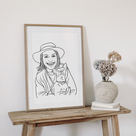 Dein Portrait als gerahmtes Poster – druckfertig & sofort aufhängbar