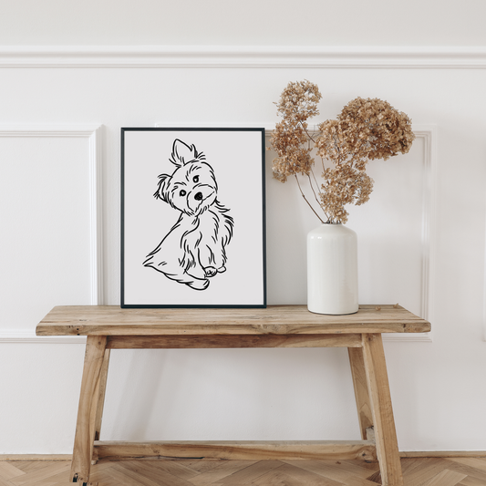 Niedliches Hundeportrait auf Tasse - Perfekt für den Morgenkaffee