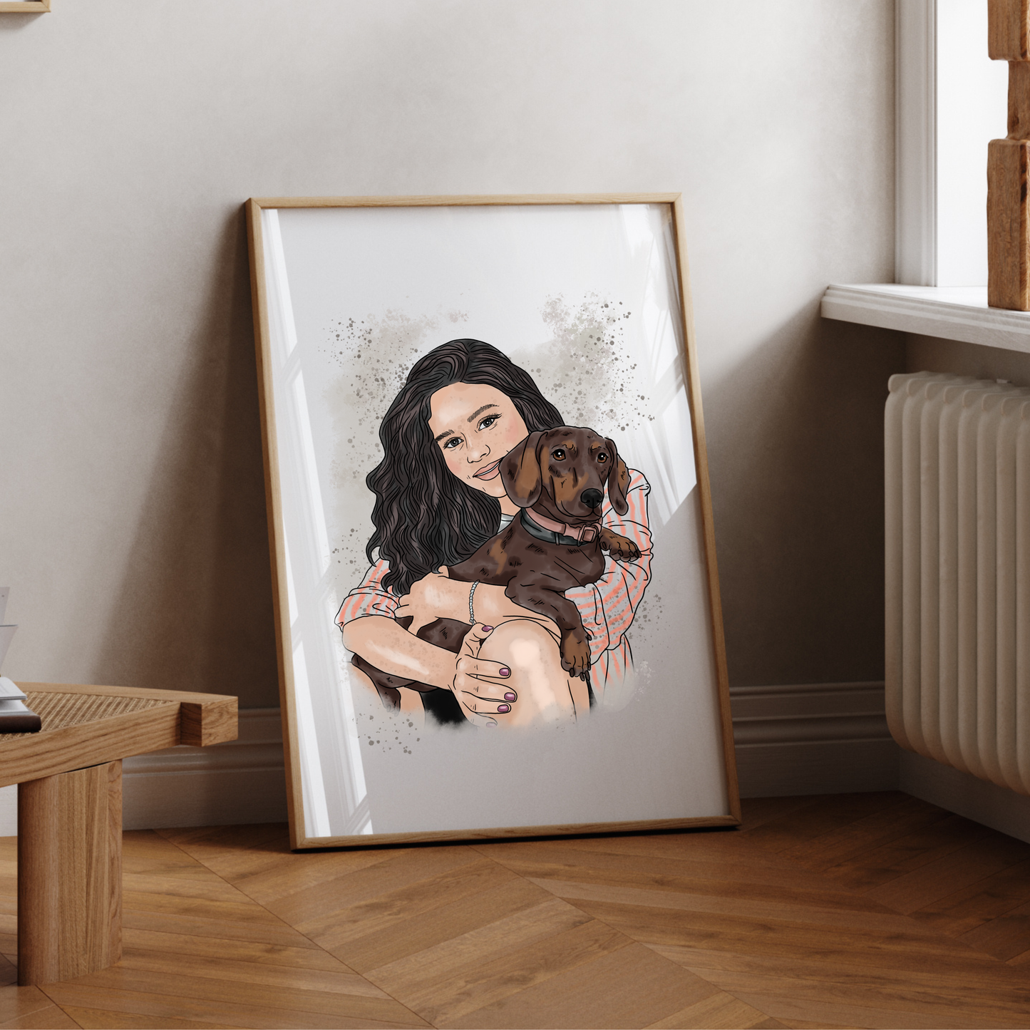 Ein emotionales Kunstwerk, das die Liebe zwischen Mensch und Hund für immer festhält.