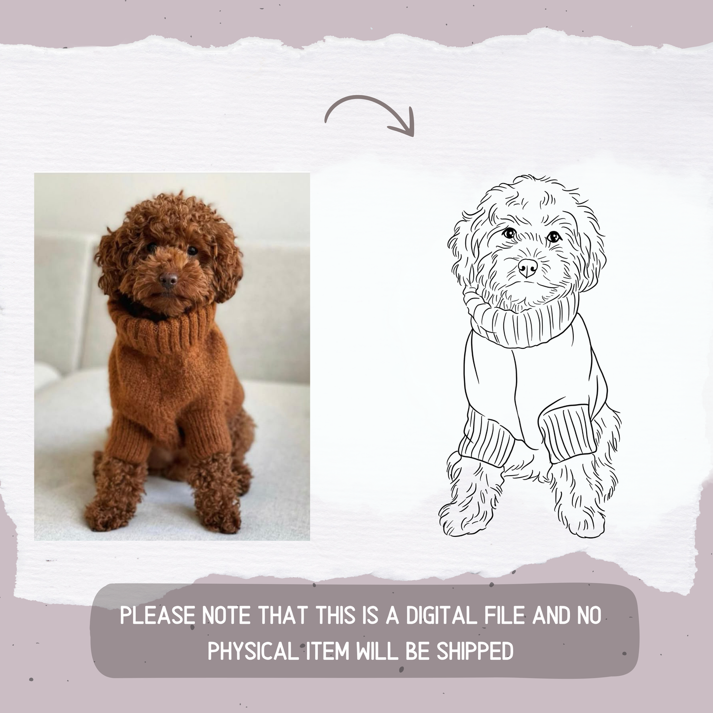Detailansicht eines handgezeichneten Hundeportraits - Jede Linie mit Liebe