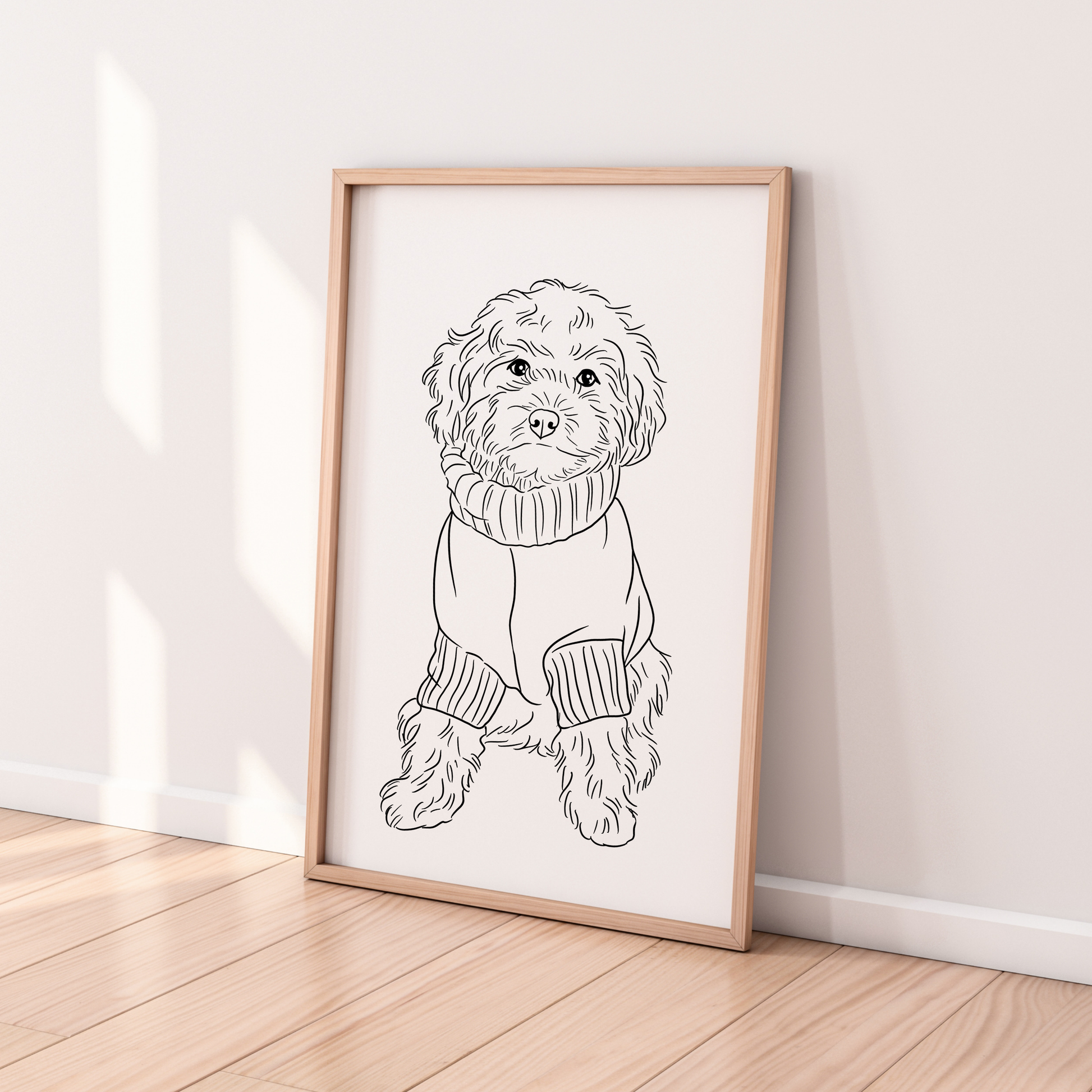 Von Foto zu Kunstwerk - Handgezeichneter Prozess für Ihr Hundeportrait