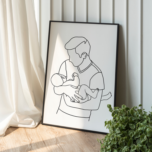 Reduziert auf das Wesentliche - Vater-Sohn-Portrait ohne Gesichter