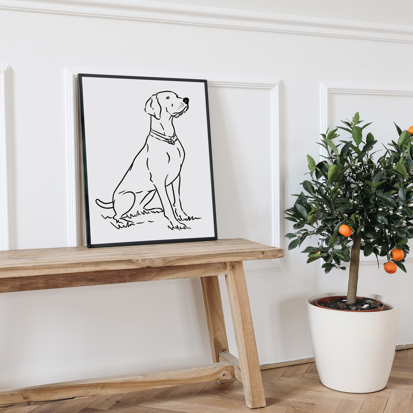 Vielseitig einsetzbar - Hundeportrait auf verschiedenen Produkten