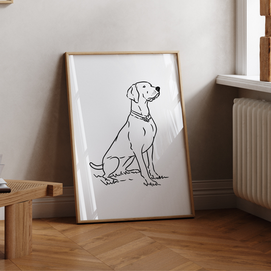 Hundeportrait auf T-Shirt gedruckt - Personalisierte Kleidung