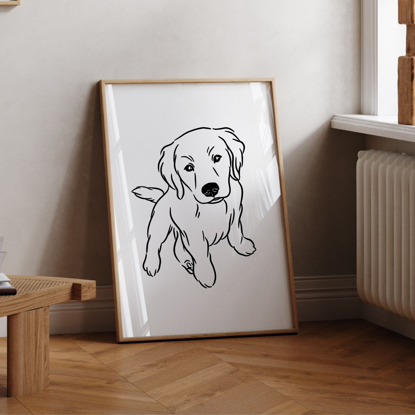 Personalisiertes Linienportrait für alle Hunderassen