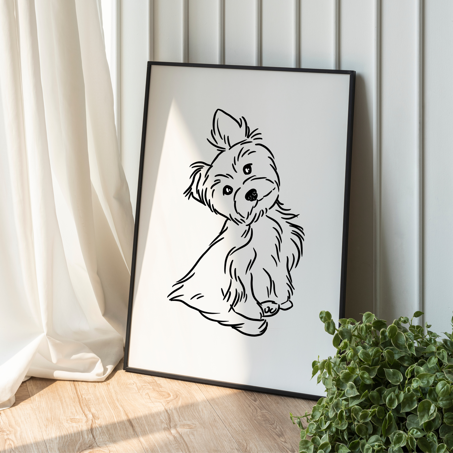 Herzerwärmendes Hundeportrait auf Kissen - Kuschelige Erinnerung