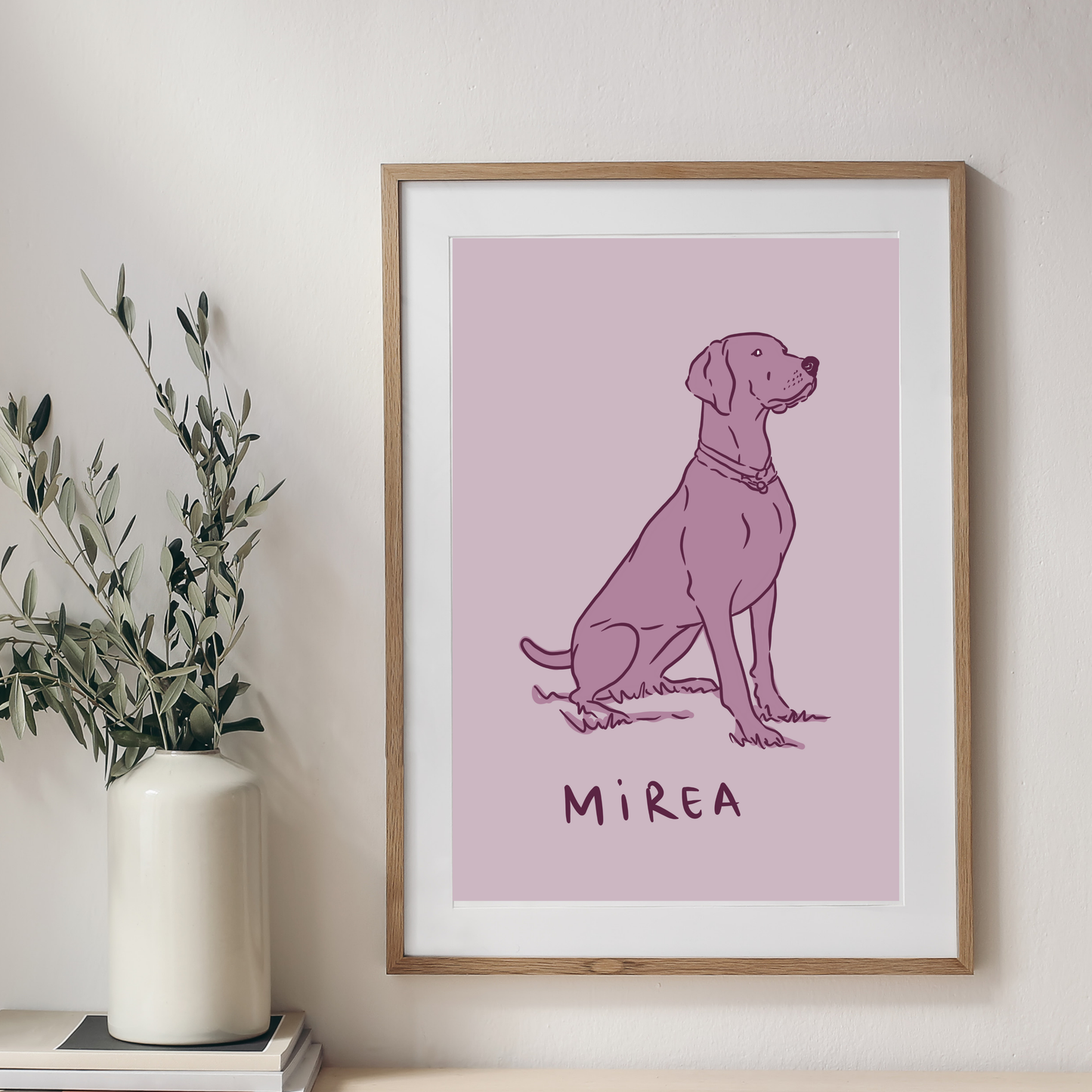 Handgemaltes digitales Hundeportrait nach Foto – Personalisiertes Tierportrait | RosenaArtStudio